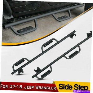 Nerf Bar 2007-2018̃{[hnerfo[sĂTChXebvW[vO[JK 4hA Metal Side Step Running Board Nerf Bars For 2007-2018 Jeep Wrangler JK 4 Door