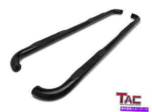 Nerf Bar 99-18̃V{[Vo[h/GMCVG1500_uLu3 "TChXebvi[to[ubN For 99-18 Chevy Silverado/GMC Sierra 1500 Double Cab 3" Side Step Nerf Bar Black