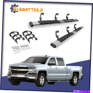 Nerf Bar 6 ''�T�C�h�X�e�b�v07-19 GMC Sierra Chevy Silverado�_�u���L���u�̃T�C�h�X�e�b�v�o�[ 6'' Side Step Nerf Bar For 07-19 GMC Sierra Chevy Silverado Double Cab�y���s�A���i�z