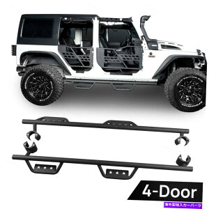 Nerf Bar 2007-2018̃W[vO[JKjO{[h4hATChXebvi[to[ For 2007-2018 Jeep Wrangler JK Running Boards 4 Door Side Step Nerf Bars