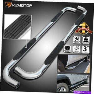 Nerf Bar tBbg2019-2021V{[Vo[h1500_uLuN3 "TChXebvi[to[ Fits 2019-2021 Chevy Silverado 1500 Double Cab Chrome 3" Side Step Nerf Bars