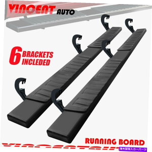Nerf Bar 6 �T�C�h�X�e�b�v�{�[�hNERF�o�[�t�B�b�g07-18�V���o���[�h/�V�G��1500�N���[�L���u�u���N 6 Side Step Running Board Nerf Bar Fit 07-18 Silverado/Sierra 1500 Crew Cab BLK�y���s�A���i�z