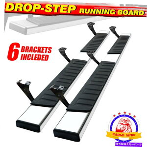 Nerf Bar 6 for 07-21�g���^�c���h���_�u���L���u�i�[�t�o�[�T�C�h�X�e�b�v�����j���O�{�[�h�N���[�� 6 For 07-21 Toyota Tundra Double Cab Nerf Bar Side Step Running Board Chrome�y���s�A���i�z