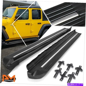 Nerf Bar 07-18pW[vO[JK 4-DRtbg4 "TChXebvi[to[jO{[hubN For 07-18 Jeep Wrangler JK 4-Dr Flat 4" Side Step Nerf Bar Running Board Black