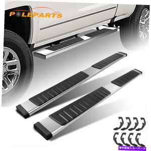 Nerf Bar 6�C���`�T�C�h2�X�e�b�v07-18�V���o���[�h�V�G���N���[�L���u�p�̃i�[�t�o�[�X�e�����X�{�[�h 6 Inch Side 2 Steps Nerf Bar Stainless Board For 07-18 Silverado Sierra Crew Cab�y���s�A���i�z