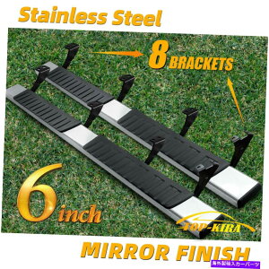 Nerf Bar 07-21g^chN[}bNX6 "lto[TChXebvjO{[hHN[ For 07-21 TOYOTA Tundra Crew Max 6" Nerf Bar Side Step Running Board H Chrome