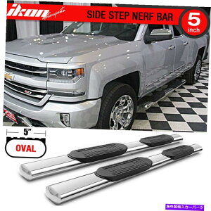 Nerf Bar �t�B�b�g07-18�V���o�[�hGMC�V�G���g���^�N�V�[5�C���`�X�e�����X�|�̃T�C�h�X�e�b�v�o�[ Fits 07-18 Silverado GMC Sierra Extended Cab 5In Stainless Steel Side Step Bars�y���s�A���i�z