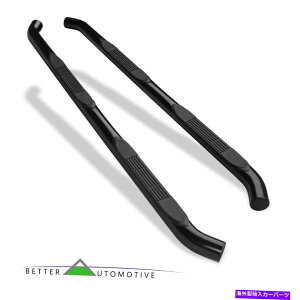 Nerf Bar 3 "2007-2018̃ubNTChXebvW[vO[JK 4hAi[to[jO{[h 3" Black Side Steps for 2007-2018 Jeep Wrangler JK 4 Door Nerf Bar Running Board