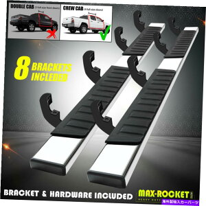 Nerf Bar 6 2019-2022�V���o���[�h/�V�G��1500�N���[�L���u�T�C�h�X�e�b�v�i�[�t�o�[�̃����j���O�{�[�h 6 Running Board For 2019-2022 Silverado/Sierra 1500 Crew Cab Side Step Nerf Bar�y���s�A���i�z