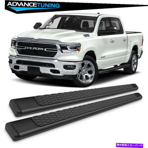 Nerf Bar �t�B�b�g19-22 RAM 1500�N���[�L���uOE�X�^�C��82�C���`�u���b�N�T�C�h���[�������j���O�{�[�h Fits 19-22 Ram 1500 Crew Cab OE Style 82inch Black Side Rails Running Boards�y���s�A���i�z
