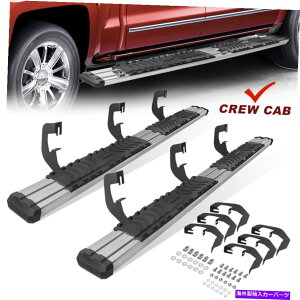 Nerf Bar 6 2007-2018 Sierra Silverado Crew Cab�y�A��6�����j���O�{�[�hNERF�o�[ 6Side Step Running Board Nerf Bar For 2007-2018 Sierra Silverado Crew Cab Pair�y���s�A���i�z