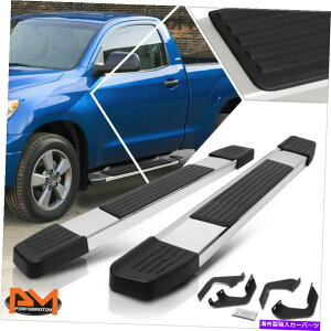 Nerf Bar 07-17 TundraM[Lu6 "XebvpbhtbgTChi[to[jO{[hVo[ For 07-17 Tundra Regular Cab 6" Step Pad Flat Side Nerf Bar Running Board Silver