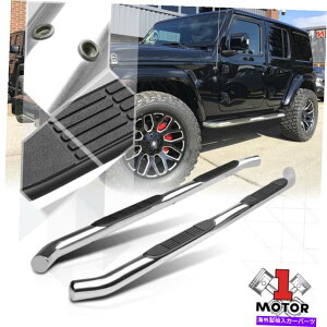 Nerf Bar Chrome 3 ���E���h�`���[�u�T�C�h�X�e�b�vNERF�o�[�����j���O�{�[�h18-20�W�[�v�����O���[4DR Chrome 3Round Tube Side Step Nerf Bar Running Board for 18-20 Jeep Wrangler 4Dr�y���s�A���i�z