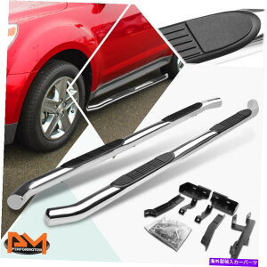 Nerf Bar 10-17̃V{[equinox/gmcn`3 "TChXebvi[to[jO{[hN[ For 10-17 Chevy Equinox/GMC Terrain 3" Side Step Nerf Bar Running Board Chrome
