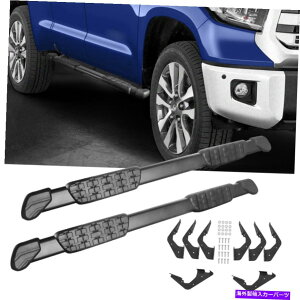 Nerf Bar 5 ''ubNi[to[TChXebv07-20g^chN[}bNX̃jO{[h 5'' Black Nerf Bars Side Step Running Board For 07-20 Toyota Tundra Crew Max