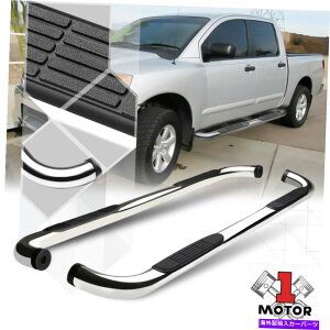 Nerf Bar Chrome 3 "EhTChXebvNERFo[jO{[h04-15Y^C^N[Lu Chrome 3" Round Side Step Nerf Bar Running Board for 04-15 Nissan Titan Crew Cab