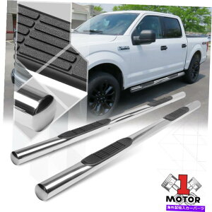Nerf Bar Chrome 3 "EhTChXebvNERFo[jO{[h15-22 F150/F250N[Lu Chrome 3" Round Side Step Nerf Bar Running Board for 15-22 F150/F250 Crew Cab