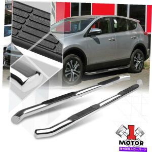 Nerf Bar Chrome 3 "X`[Eh`[uTChXebvNERFo[jO{[h13-16g^RAV4 Chrome 3"Steel Round Tube Side Step Nerf Bar Running Board for 13-16 Toyota Rav4