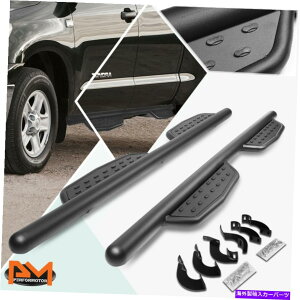 Nerf Bar 07-20̃chN[/_uLuEh3 "TChXebvi[to[jO{[hubN For 07-20 Tundra Crew/Double Cab Round 3" Side Step Nerf Bar Running Board Black