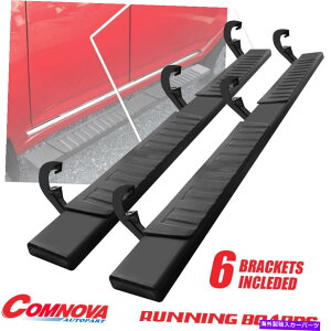 Nerf Bar 6 �����j���O�{�[�h�T�C�h�X�e�b�v19-22�V���o���[�h/�V�G���_�u���L���u�u���N�p�̃l���t�o�[ 6 Running Board Side Step Nerf Bar For 19-22 Silverado/Sierra Double Cab BLK�y���s�A���i�z