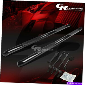 Nerf Bar �u���b�N3 ���E���h�T�C�h�X�e�b�v�l���t�o�[�����j���O�{�[�h07-13 ACURA MDX YD2 SUV 4DR BLACK 3 ROUND SIDE STEP NERF BAR RUNNING BOARD FOR 07-13 ACURA MDX YD2 SUV 4DR�y���s�A���i�z