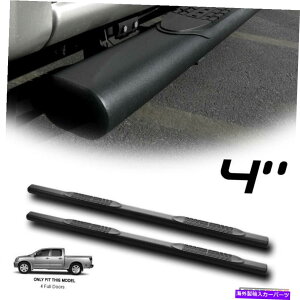 Nerf Bar 04-21čbT^C^N[4 "}bgubNI[oX`[TChXebvi[to[{[h For 04-21 Nissan Titan Crew 4" Matte Black Oval Steel Side Step Nerf Bars Board