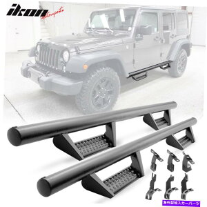 Nerf Bar tBbg07-18W[vO[4DR BCKX^C̃TChXebvo[ Fits 07-18 Jeep Wrangler 4Dr BCK Style Side Step Bars
