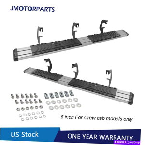 Nerf Bar 6 2007-2018�̃����j���O�{�[�hNERF�o�[�V�{���[�V���o�[�hGMC�V�G���N���[�L���u 6 Running Board Nerf Bar For 2007-2018 Chevrolet Silverado GMC Sierra Crew Cab�y���s�A���i�z