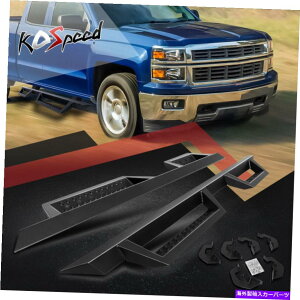 Nerf Bar lp`[u5 "hbvXebvTChi[to[07-19Vo[hVGg^NV[ SQUARE Tube 5" DROP STEPS Side Nerf Bars for 07-19 Silverado Sierra Extended Cab