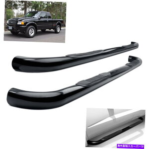 Nerf Bar 98-11tH[hW[TChXebvi[to[X[p[LugubN3 "XL XLTGbW For 98-11 Ford Ranger Side Step Nerf Bar Super Cab Extended Black 3" XL XLT EDGE