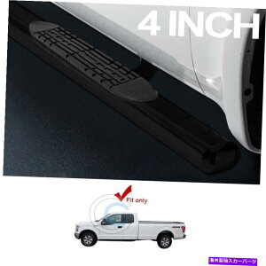 Nerf Bar tBbg15-21 F150/17+ F250X[p[/g4 "ȉ~`̍TChXebvi[to[{[h Fits 15-21 F150/17+ F250 Super/Extended 4" Oval Black Side Step Nerf Bars Boards
