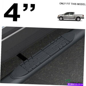 Nerf Bar 2004-2021̃gbvCY^C^N[4 "ȉ~`̃TChXebvi[to[-MatteBlk Topline For 2004-2021 Nissan Titan Crew 4" Oval Side Step Nerf Bars - Matte Blk