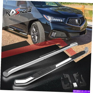 Nerf Bar 3 "NXeX|jO{[hTChXebv14-20 ACURA MDXpNERFo[ 3" Chrome Stainless Steel Running Board Side Step Nerf Bar for 14-20 Acura MDX