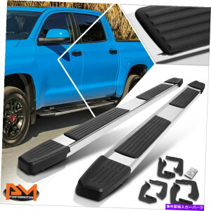 Nerf Bar 07-21 Tundra Double/Crew Cab 6 "XebvpbhTChi[to[jO{[hVo[ For 07-21 Tundra Double/Crew Cab 6" Step Pad Side Nerf Bar Running Boards Silver