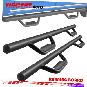 Nerf Bar tBbg2007-2018Vo[h/VG_uLuTChXebvi[to[jO{[ht[v Fit 2007-2018 Silverado/Sierra Double Cab Side Step Nerf Bar Running Board HOOP