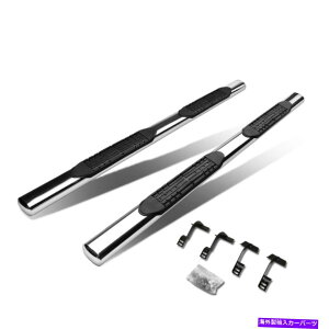 Nerf Bar 15-22フォードF-150/スーパーデューティペアクローム4 "サイドナーフステップバーランニングボード Fit 15-22 Ford F-150/Super Duty Pair Chrome 4"Side Nerf Step Bars Running Boards