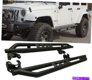 Nerf Bar tBbg07-18W[vO[ubNTChXebvnerfo[jO{[hyA Fits 07-18 Jeep Wrangler Black Side Steps Nerf Bars Running Board Pair