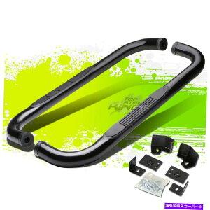 Nerf Bar 3 "ۂ`[uR[eBOꂽTChXebvo[JeepO[̃{[hsĂL+R 87-06 3" Round Tube Coated Side Step Bars Running Boards L+R for Jeep Wrangler 87-06