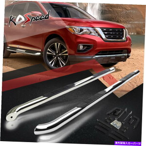Nerf Bar 3 "13-20YpXt@C_[p̃NXeXjO{[hTChXebvi[to[ 3" Chrome Stainless Running Board Side Step Nerf Bar for 13-20 Nissan Pathfinder