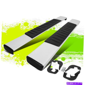 Nerf Bar 6 �V���o���[�h�V�G���W���L���u�̂��߂̋≟�����ꂽ�A���~�j�E���X�e�b�v�o�[07-19 6 Silver Extruded Aluminum Step Bars for Silverado Sierra Standard Cab 07-19�y���s�A���i�z