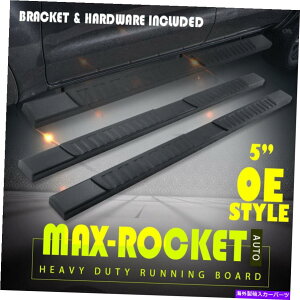Nerf Bar �t�B�b�g07-18�V���o���[�h/�V�G��1500�N���[�L���u5 �T�C�h�X�e�b�v�i�[�t�o�[�����j���O�{�[�hH Fit 07-18 Silverado/Sierra 1500 Crew Cab 5 Side Step Nerf Bar Running Board H�y���s�A���i�z