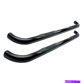 Nerf Bar ホンダリッジライン06-14スチールクラフト255080 3 "キャブ長ブラックラウンドサイドバー For Honda Ridgeline 06-14 SteelCraft 255080 3" Cab Length Black Round Side Bars