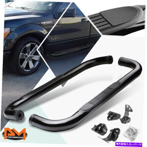 Nerf Bar 09-14 Ford F-150 Standard/Reg Cab 3 �T�C�h�X�e�b�vNERF�o�[�����j���O�{�[�h�u���b�N For 09-14 Ford F-150 Standard/Reg Cab 3 Side Step Nerf Bar Running Board Black�y���s�A���i�z
