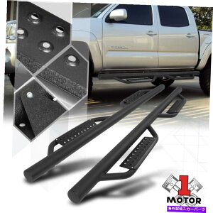 Nerf Bar 05-21g^^R}_u/N[Lup̃ubNwr[f[eB[TChhbvXebvi[to[ Black Heavy Duty Side Drop Step Nerf Bar for 05-21 Toyota Tacoma Double/Crew Cab