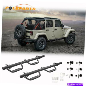 Nerf Bar 3 '' NERFo[TChXebv2007-2017̃jO{[hW[vO[JK 4hAubN 3'' Nerf Bar Side Step Running Board For 2007-2017 Jeep Wrangler JK 4 Door Black