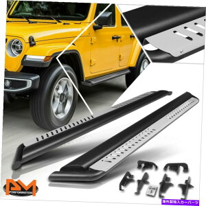 Nerf Bar 18-22�̃W�[�v�����O���[JL 4-dr�V���o�[�h���b�v�X�e�b�v�T�C�h�i�[�t�o�[�����j���O�{�[�h For 18-22 Jeep Wrangler JL 4-Dr Silver Dropped Step Side Nerf Bar Running Board�y���s�A���i�z