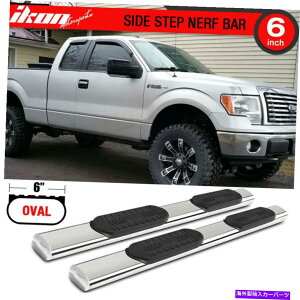 Nerf Bar �K��09-14 FORD F150�g��/�X�[�p�[�L���u6 �ȉ~�`�̃T�C�h�X�e�b�vNERF�o�[�����j���O�{�[�h Fits 09-14 Ford F150 Extended/Super Cab 6 Oval Side Step Nerf Bar Running Board�y���s�A���i�z