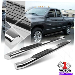 Nerf Bar Chrome 4 "02-09 RAM 1500/3500N[/NAbhLup̑ȉ~`̋ȐTChXebvnerfo[ Chrome 4" Oval Curved Side Step Nerf Bar for 02-09 Ram 1500/3500 Crew/Quad Cab