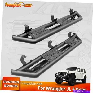 Nerf Bar 18-22�̃g���C�`���[�unerf�o�[�W�[�v�����O���[JL 4�h�A�T�C�h�X�e�b�v�����j���O�{�[�h Tri-Tube Nerf Bars for 18-22 Jeep Wrangler JL 4 Door Side Step Running Boards�y���s�A���i�z