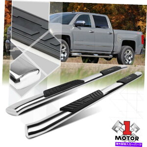 Nerf Bar Chrome 5 "ȉ~`̋Ȑ`[uTChXebv07-19Voh/VGN[Lupnerfo[ Chrome 5"Oval Curved Tube Side Step Nerf Bar for 07-19 Silverado/Sierra Crew Cab